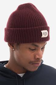 A.P.C. wool beanie Bonnet James red color at PRM US