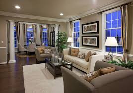 Living Room At Island Lake Of Novi Executive Collection Michigan Home New Homes Living Room Designs