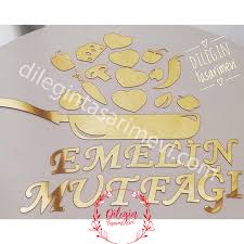 İsimli mutfak aynası ( gümüş ). Tavali Pleksi Mutfak Aynasi Gold Dilegin Tasarim Evi