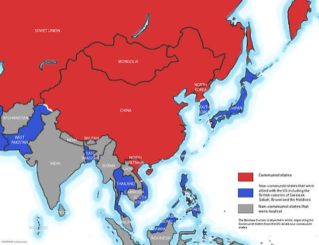 The Cold War Bamboo Curtain of Eastern and Southern Asia in 1959 (The Asian equivalent of the Iron Curtain of Europe) : r/MapPorn
