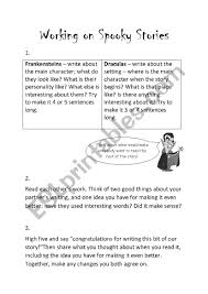 Check spelling or type a new query. Writing A Spooky Short Story Esl Worksheet By Pmgraham
