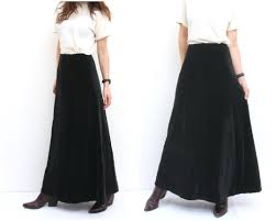 Black Floor Length Skirt Flared Velvet Skirt Gown Evening Skirt Gothic Goth Skirt S Evening Skirts Goth Skirt Floor Length Skirt