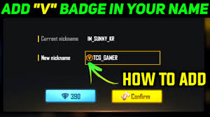 To utilize the device essentially compose the name you need to produce in the name field, and you can see the live outcome while composing. How To Add V Badge In Your Name Add Verified Sign In Your Free Fire Name