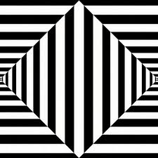 Basic Optical Art Black And White Op Art Bridge Optical Illusions Art Geometric Design Art Op Art