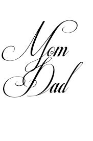 Mom Dad Tattoo In Respective Slanted Font 110 44999999999999px Mom Dad Tattoos Dad Tattoos Mom Dad Tattoo Designs