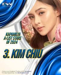 KOW's Kapamilya A-List Stars of 2023 No.4 KIM CHIU For 2023 Records: