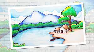 Anda dapat menjual foto poster lukisan gambar animasi dan produk virtual berbasis gambar atau video lainnya. Cara Menggambar Pemandangan Rumah Di Tepi Danau Gambar Pemandangan Yang Simpel Youtube