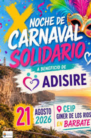 Horario y cartel de la X Noche Solidaria de Carnaval de ADISIRE en Barbate: cinco agrupaciones actuarán el 21 de agosto