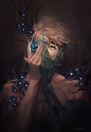 undercut, branch, black background, 1boy, tears - Anime R34