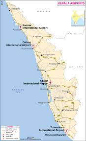 It is an interactive kerala map, click on any object to get datiled description. Kerala Flights