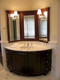 The best double sink vanities can make an even bigger difference because they allow more members of the family to spread out and use the bathroom without jostling for space. 25 Lovely Corner Bathroom Sink Ideas For Small Bathroom Inspiration Freshouz Com Corner Sink Bathroom Corner Bathroom Vanity Small Bathroom Vanities