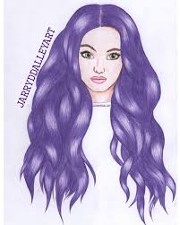 My Drawing Of Dovecameron As Mal Based On One Of The Pictures From Dove S Bellami Hair Extensions Photoshoot My Drawings Drawings Bellami Hair Extensions