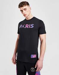 Light, mid, or heavy fabric weight. Black Jordan Paris Saint Germain Wordmark T Shirt Jd Sports