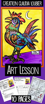 Easter Art Activity And Lesson For Kids Unicorn Rooster For Easter Classroom Art Projects Elementary Art Projects Art Lesson Plans