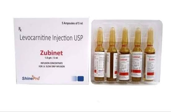 Zubinet Levocarnitine Injection, 5 ml at ₹ 190/piece in Nagpur | ID: 2855280331573