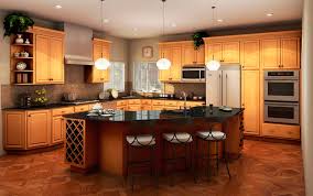 kitchen color schemes with golden oak