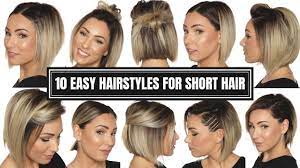 10 Easy Hairstyles For Short Hair Chloe Brown Youtube Short Hair Styles Easy Easy Hairstyles Hair Styles