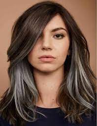 Chrome Brown Hair Brown Hair With Silver Underlights Underlights Hair Brown Hair Colors Silver Hair Color