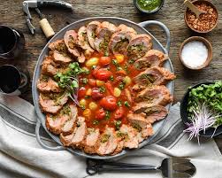 Pour the oil into the pan and fry the pork fillet medallions briefly on all sides for 2 minutes. Stuffed Pork Tenderloin In Tomato Sauce Recipe Ontario Pork