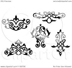Ornate etched victorian flourish borders rules and design elements #1075191 by vectorace. Clipart Of Black And White Ornate Floral Victorian Design Elements 2 Royalty Free Vector Illustration By Vector Tradition Sm 1199706