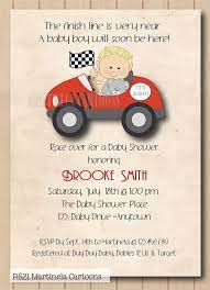 Race Car Baby Shower Invitation Retro Style Digital Printable Car Theme Automobile Baby Shower Cars Baby Shower Invitations Baby Shower Invitations For Boys