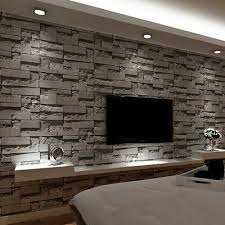 Black accent wall ideas that will bring modern edgy vibes to your home. Dark Gray Stacked Brick Wallpaper Realistic 3d Effect Rustic Feature Wall Covers Ebay