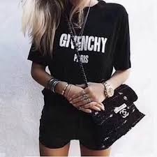 Black And White Combination T Shirt Givenchy Paris T Shirt Givenchy Tshirt Black Givenchy White Givenchy Women S Givenchy Unisex T Shirt Cotton Shirts Women Womens Fashion Modest Fashion