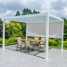 The included netting helps protect against pesky bugs and mosquitos. Latest Manufacturing All Weather Electric Gazebo Aluminium Pergola Furniture Courtyard Moonlight Aluminum Awing Gazebos Buy Garden Dinner High End Furniture Electric Lifting Remote Control Courtyard Moonlight Aluminum Awing Gazebos Luxury