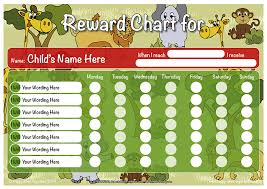 jungle theme child boys gilrs reward chart