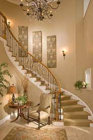 These Staircase Makeover Ideas Are Easy To Do And A Great Way To Personalize Your Home Painted Stairs An Staircase Wall Decor Staircase Decor Stair Wall Decor
