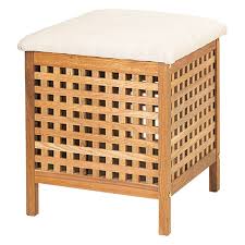 Waeschehocker Finja 52x47x47 Cm Walnuss Baederwelt Waschehocker Hocker Badhocker