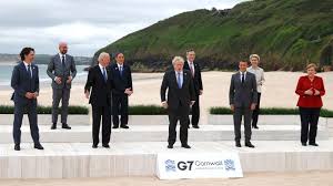 President joe biden and leaders from canada, france, germany, italy and japan are arriving for three days of talks starting friday at the tiny village of carbis bay, near st. D7k4aidz3ahmqm