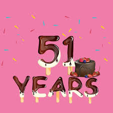 Auguri 51 anni di matrimonio. Biglietto Di Auguri Per Il Compleanno Felice Di Cinquantunesimi Anni Illustrazione Vettoriale Illustrazione Di Giubileo Invito 99883267