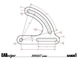 Autocad Bracket Tutorial Autocad Technical Drawing Drawing Exercises