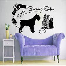 Best cat & dog grooming place with all the pet perks will keep your dogs tail wagging. Dog Grooming Wall Decal Pet Grooming Salon Vinyl Sticker Puppy Pet Shop Mural Grooming Salon Animal Interior Design Decor Ll650 Wall Stickers Aliexpress