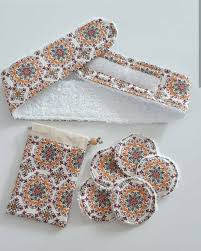 Skincare Headband 5 Face Pads Bag 100 Cotton Facial Etsy In 2020 Pad Bag Skin Care Kit Skin Care