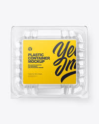 Plastic packages transparent wrap set vector. Transparent Plastic Container Mockup Top View In Pot Tub Mockups On Yellow Images Object Mockups Plastic Food Packaging Plastic Food Containers Food Packaging
