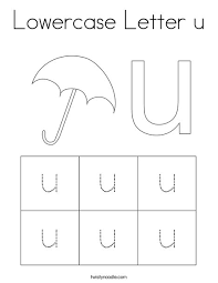 Free letter u coloring pages. Lowercase Letter U Coloring Page Twisty Noodle