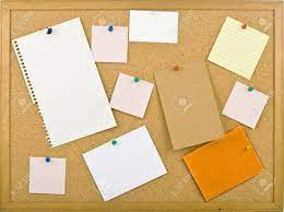 Tableau d affichage en liège. Tableau D Affichage Liege Avec Les Notes Banque D Images Et Photos Libres De Droits Image 14976677