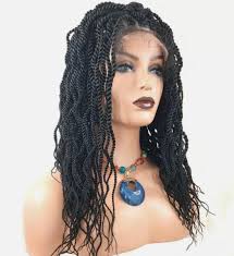 Lace front twisted croset braided hair wig 20