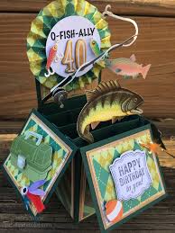 Handmade Birthday Card For Brother In Law Fishing 40th Birthday Card In A Box For Men 40th Birthday Cards Birthday Cards For Men Fishing Birthday Cards