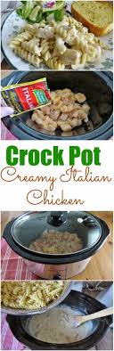 Crock Pot Creamy Italian Chicken Pasta Recipe Crockpot Recipes Slow Cooker Crockpot Dishes Cooker Recipes