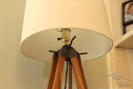 Teak wood tripod floor lamp led wooden lamp without lamp shade royalnauticaluk. Vintage Surveyor Wood Tripod Floor Lamp The Kim Six Fix