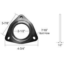 Check here for special coupons and promotions. Nickson 15051 1 Exhaust Pipe Flange 2 1 2 Inch Inside Diameter 3 Bolt Count 3 7 8 Inch Bolt Circle 1 2 Inch Thick Steel Single Walmart Canada
