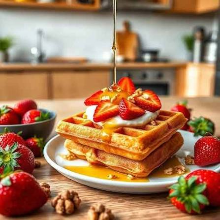 Waffle with Fruit