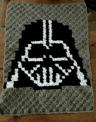 Star Wars Darth Vader C2c Afghan Star Wars Crochet Christmas Crochet Blanket Tapestry Crochet