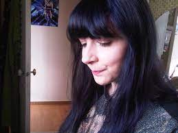 It also has to deal with the black pigment, which is practically invincible unless you bleach your hair. Blue Black Hair With Bangs Manic Panic Shocking Blue Midnight Blue Hair Shocking Blue