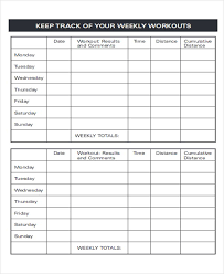 Sample Workout Tracking Sheets 6 Examples In Word Pdf
