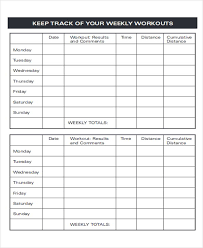 sample workout tracking sheets 6 examples in word pdf