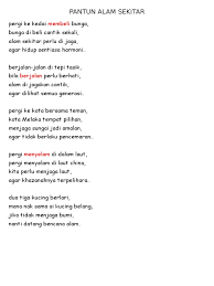 Monday, 28 october, 2013, 8:27 pm. Pantun Alam Sekitar